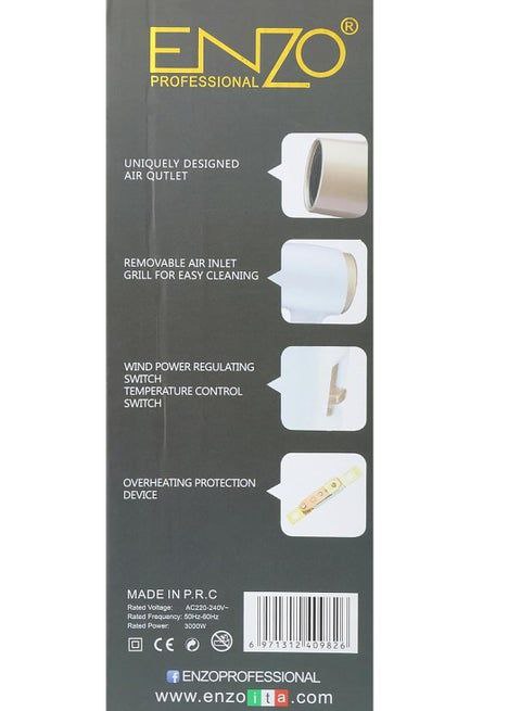 Enzo EN-6622 Professional Wall-Mounted Hair Dryer.