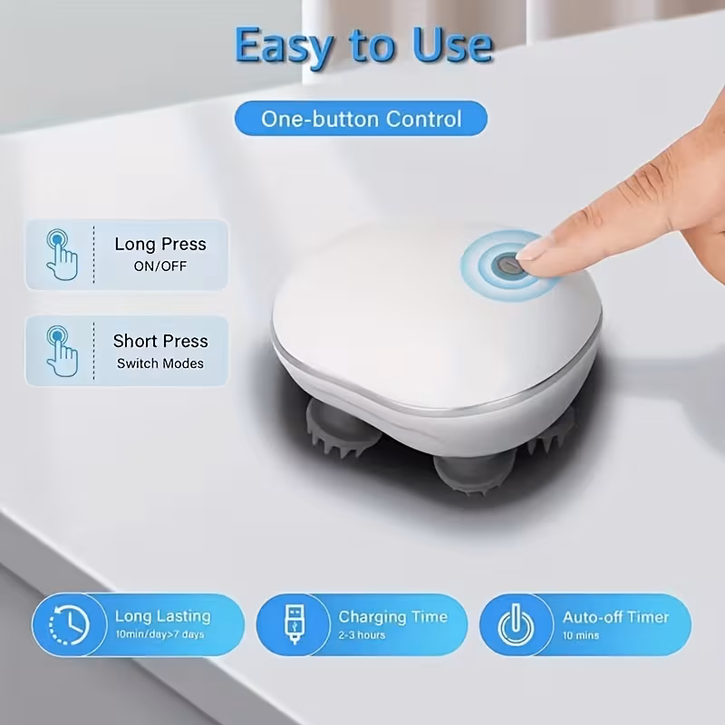 Electric Scalp Massager: Promote Hair Growth & Relieve Stress
