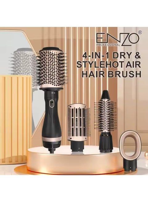 Enzo Professional 4-in-1 Dry & Style Hot Air Hair Brush